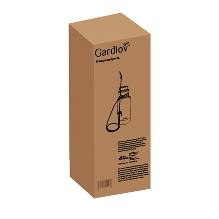 Opryskiwacz Ciśnieniowy Ręczny Ogrodowy Długi Zasięg Lanca + Wąż 140cm 8l Gardlov 25430