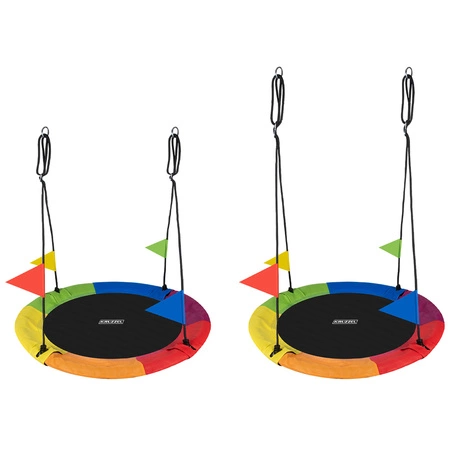 Huśtawka Bocianie Gniazdo dla Dzieci Ogrodowa 110cm 150kg XXL Duża Stelaż KRUZZEL