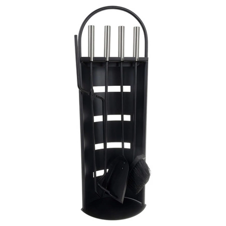 Przybory Kominkowe Akcesoria do Kominka Pieca Stalowe na Stojaku Zestaw 5w1 Kaminer 25971