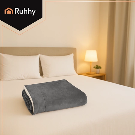 Koc Gruby Dwustronny Narzuta na Łóżko Kanapę Miękki Ciepły Baranek 150x200 Ruhhy 26292