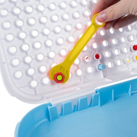 Zestaw Majsterkowicza Klocki Konstrukcyjne 3D Wkrętarka Wiertarka Śrubki KRUZZEL