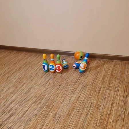 Kręgle dla Dzieci Duże Kolorowe Piankowe 6 Kręgli + Kula Gra Zręcznościowa KRUZZEL