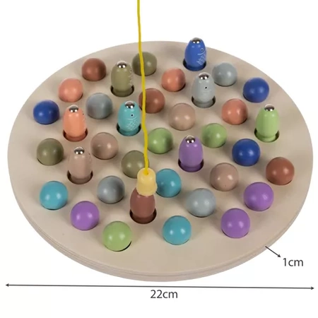 Łowienie Rybek Gra Zręcznościowa Rybki na Magnes Wędki Drewniana Rodzinna KRUZZEL