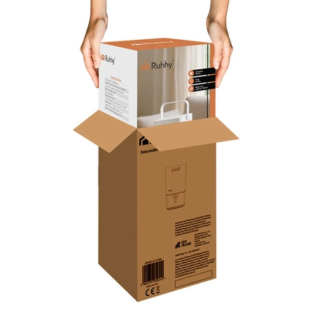 Osuszacz Powietrza Pochłaniacz Wilgoci Cichy Timer + Podświetlenie LED1,4L Ruhhy 26495