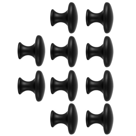 Uchwyt Meblowy Gałka 10 szt Uchwyty Meblowe Matowe 30 mm do Szafki Czarny RUHHY 25679