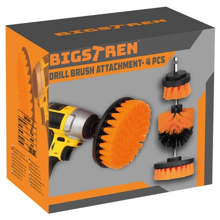 Szczotki Sprzątające na Wiertarkę Wkretarkę 4 Pady BIGSTREN