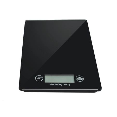 Waga Kuchenna Szklana Elektroniczna Precyzyjna do 5kg LCD 1g Cyfrowa Płaska RUHHY