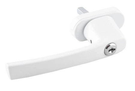 Klamka do Okna Okienna Biała z Kluczykiem Zamkiem do Okien na Zamek Klucze MALATEC