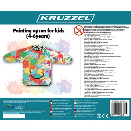 Fartuszek do Malowania dla Dzieci Ochronny Fartuch Kuchenny dla Dziecka 4-6 KRUZZEL 26122