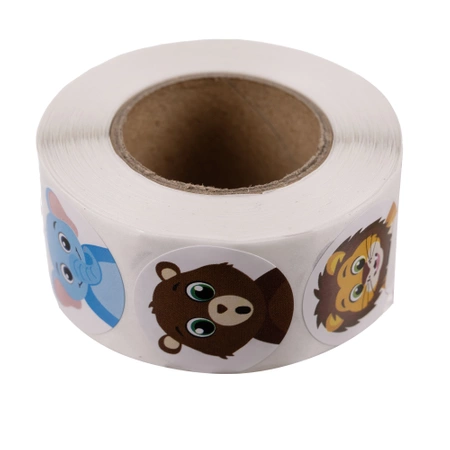 Naklejki Motywacyjne dla Dzieci Nagrody 2,5cm 500szt Nagroda Rolka 8 Wzorów KRUZZEL