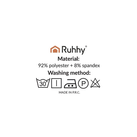 Pokrowiec na Narożnik Kanapę Leżankę Jasno Szary Welur Elastyczny 145-185cm RUHHY 26035