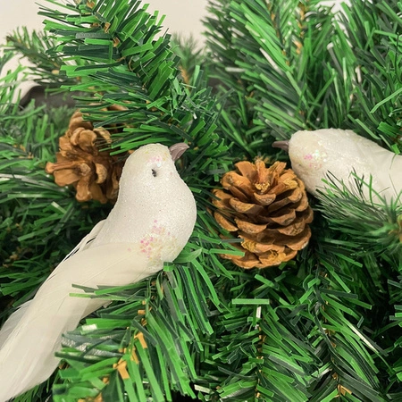 Ptaszek Bombki Choinkowe Ozdoby Ptaszki Dekoracja na Stroik jak Żywe 2szt RUHHY