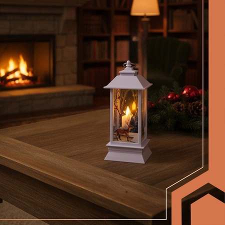 Lampka LED Lampion na Baterie Latarenka Świąteczna Dekoracja Ozdoba Biała Ruhhy 26753