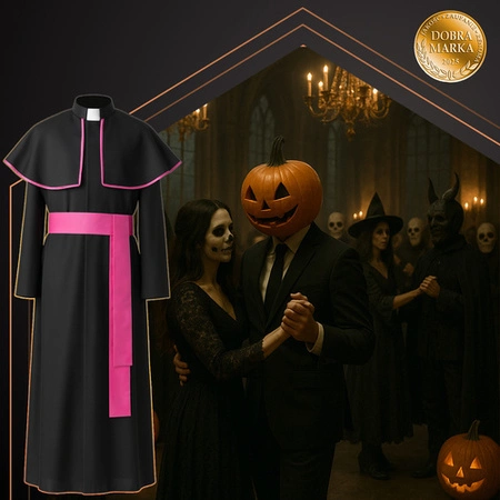 Strój Biskupa Biskup Sutanna Przebranie Księdza Ksiądz Kostium na Halloween Ruhhy 26148