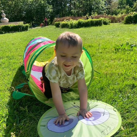 Tunel dla Dzieci Ogrodowy do Domu Gąsienica Samorozkładający Duży Składany KRUZZEL