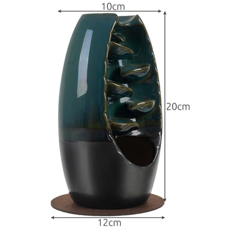 Wodospad Kominek Zapachowy Kadzidło + Knoty Ceramiczny Zestaw Kadzideł Dym RUHHY