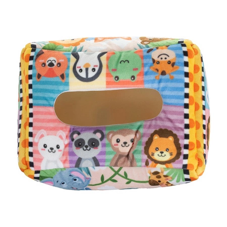 Sorter Pudełko z Chusteczkami Pluszowe Montessori Sensoryczne dla Dzieci 0+ Kruzzel 26289