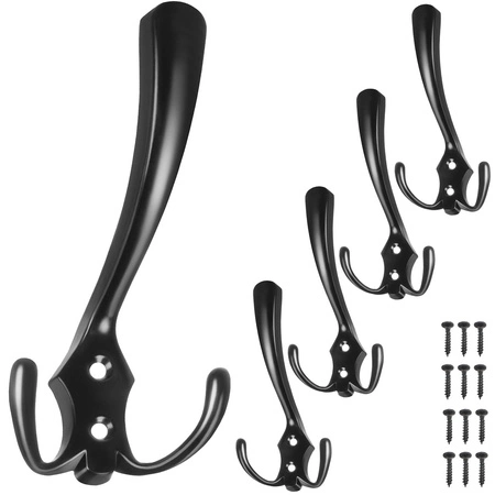 5 x Wieszak Meblowy na Ubrania Ścienny 15 Haczyków RUHHY