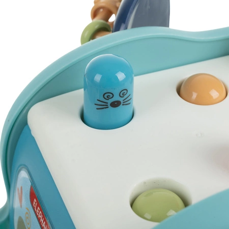 Zabawka interaktywna Słonik Montessori KRUZZEL Sorter Wbijak Tablica Klocki