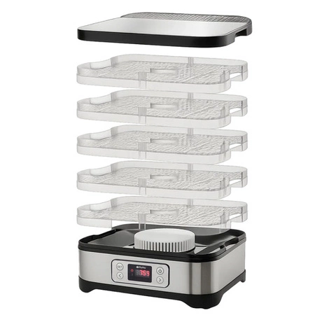 Suszarka do Grzybów Owoców Warzyw Ziół Duża Tacki + Maty Sita Nóż Szczypce Ruhhy 25929