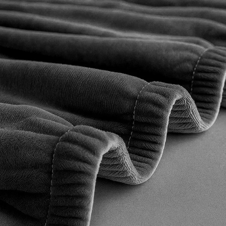 Pokrowiec na Narożnik Kanapę Leżankę Ciemno Szary Welur Elastyczny 190-230 Ruhhy 26181
