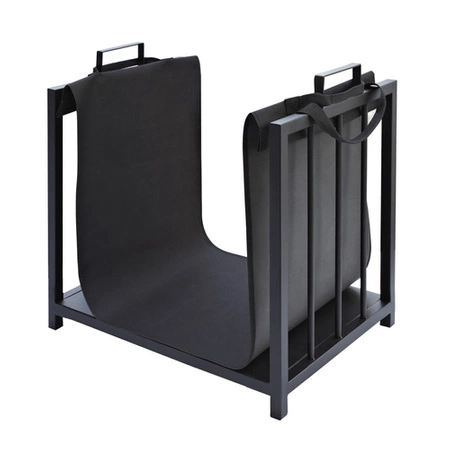 Metalowy Stojak na Drewno Kominkowe Opałowe do Kominka 2w1 + Torba XXL KAMINER