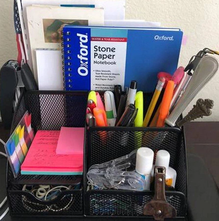 Przybornik na Biurko Organizer 6 Komór + Szufladka MAALEO