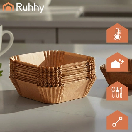 Wkłady Papierowe do Frytkownicy Beztłuszczowej 16 x 16 cm Ruhhy 100 szt. 26955