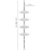 Półka Łazienkowa Narożna Teleskopowa Prysznic Regulowana Wysokość 230-300cm RUHHY