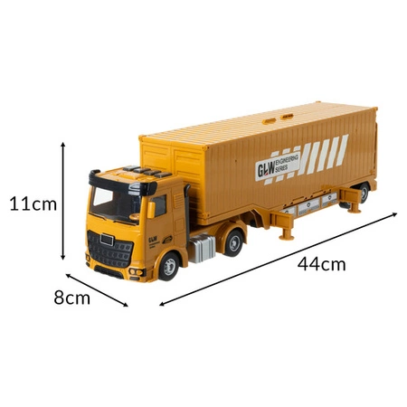 Ciężarówka Budowlana Iso Trade z Dźwigiem i Resorakami Zestaw Samochód TIR