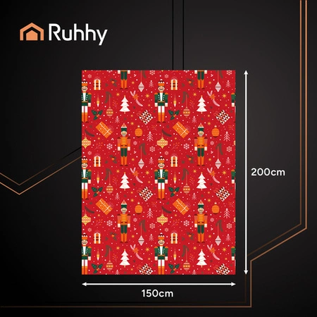 Koc Narzuta Kapa Pled na Łóżko RUHHY Duży Dwuosobowy Świąteczny 150x200 cm