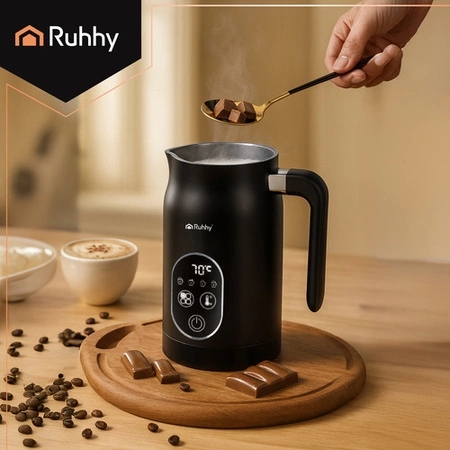 Spieniacz do Mleka Kawy Elektryczny Ruhhy 500W 4w1 Wyświetlacz LED BPA FREE