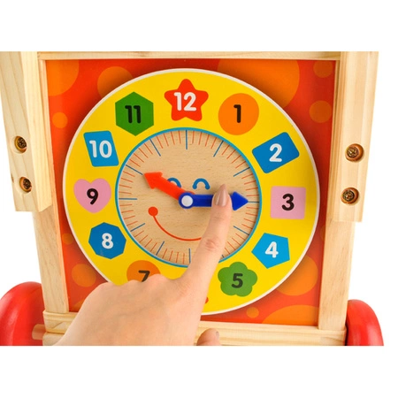 Drewniany Pchacz Chodzik Edukacyjny dla Dzieci Interaktywny Jeździk Kostka KRUZZEL