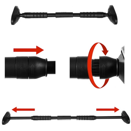 Drążek Rozporowy Regulowany Stalowy do Podciągania Ćwiczeń 180 kg Solidny TRIZAND