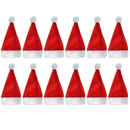 Etui na Sztućce Świąteczne Pokrowce Pokrowiec na Święta Czapka Mikołaj x 12 RUHHY