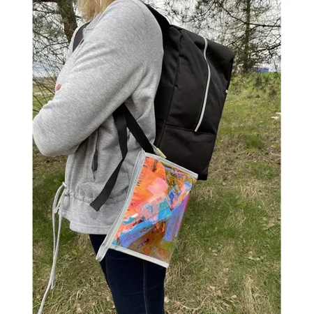 Plecak do Samolotu Bagaż Podręczny Torba Podróżny Lekki +Kosmetyczka Czarny TRIZAND