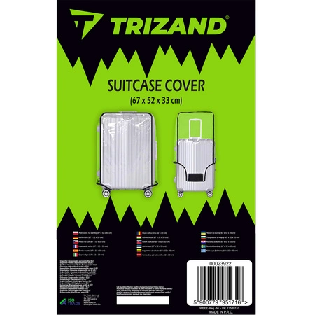 Pokrowiec na Dużą Walizkę Podróżną Ochronny Etui Bagaż Duży L Przezroczysty TRIZAND