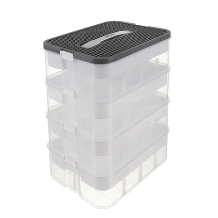 Pojemnik na Klocki Pudełko 29l Organizer z Przegródkami Duży 4 Piętrowy Kruzzel 25758