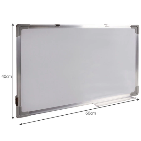 Tablica Magnetyczna Suchościeralna Biała 60x40 cm + Magnesy Gąbka Markery MAALEO
