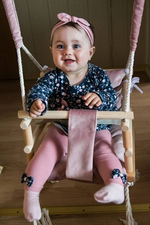 Huśtawka dla Dziecka Dzieci do Domu Pokoju Ogrodu Rose Pasy Bezpieczeństwa KRUZZEL