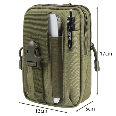 Saszetka Nerka + Pas Taktyczny Męska Olive Taktyczna Wojskowa na Pasek TRIZAND