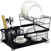 Duża Suszarka do Naczyń Czarna Ociekacz na Sztućce RUHHY
