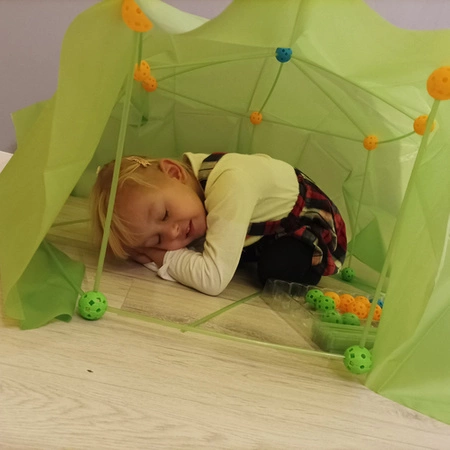 Klocki Konstrukcyjne Zestaw Słomki Patyczki Rurki do Budowania +Namiot Baza ISO TRADE