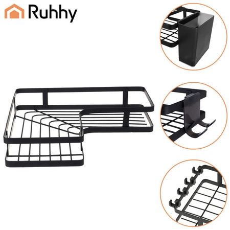 Półka Łazienkowa Narożna Ruhhy Zestaw 2szt bez wiercenia pod Prysznic Loft Ruhhy 27092