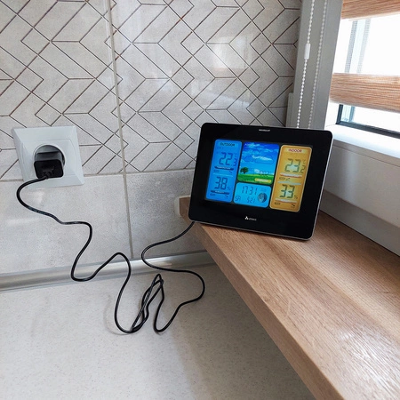 Stacja Pogodowa Pogody Higrometr Bezprzewodowa Termometr Czujnik Zegar Data IZOXIS