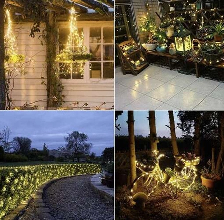 Girlanda Solarna Ogrodowa Lampki Solarne 150 LED Drucik Łańcuch Świetlny GRADLOV