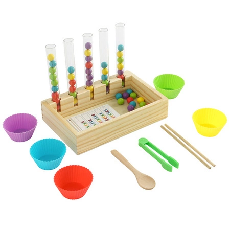 Układanka Edukacyjna Drewniana Sorter Montessori Nauka Liczenia Kolorów Kruzzel 26672