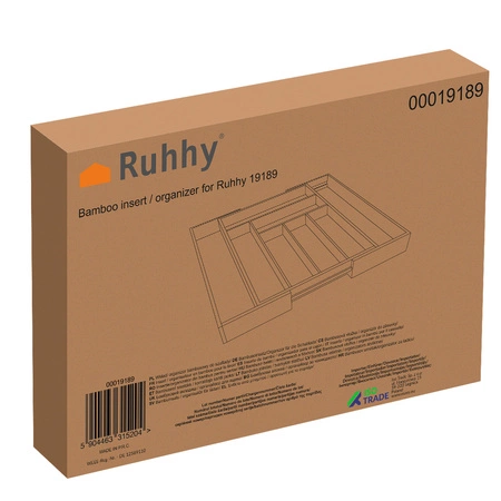 Wkład do Szuflady Organizer na Sztućce Bambus 50cm RUHHY