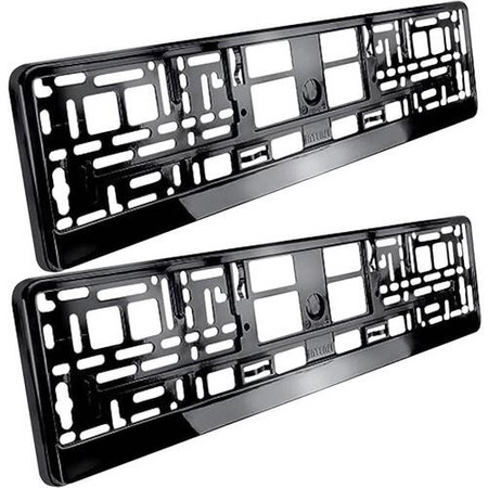 Ramki Ramka pod Tablice Rejestracyjną Czarna 2 szt XTROBB