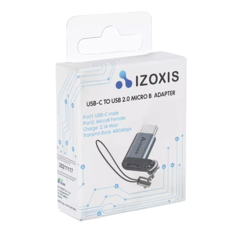 Adapter Micro USB 2.0 Typ-C USB-C Przejściówka OTG IZOXIS